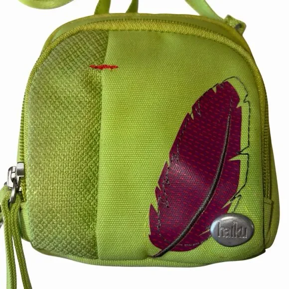 Haiku Green Mini Convertible Crossbody Shoulder Bag Purse Embroidered - Picture 2 of 9